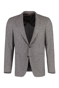 Houndstooth wool blazer